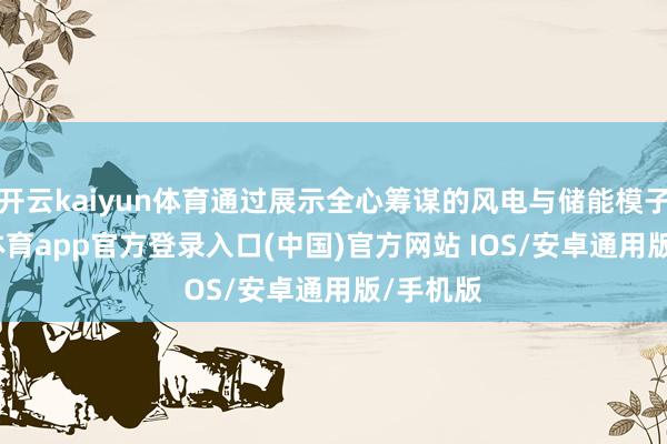 开云kaiyun体育通过展示全心筹谋的风电与储能模子-kai云体育app官方登录入口(中国)官方网站 IOS/安卓通用版/手机版