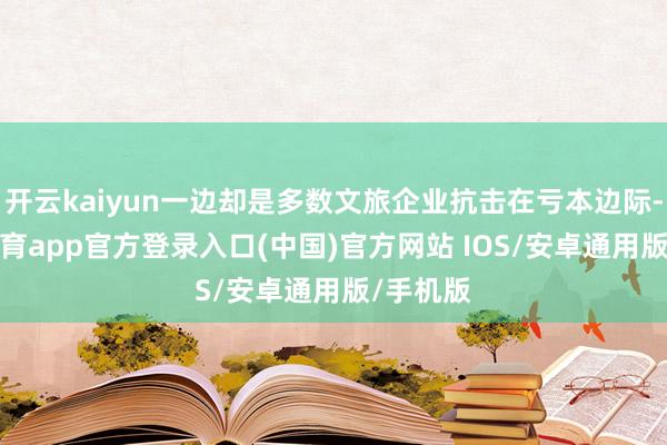 开云kaiyun一边却是多数文旅企业抗击在亏本边际-kai云体育app官方登录入口(中国)官方网站 IOS/安卓通用版/手机版