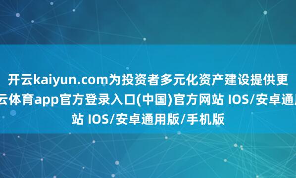 开云kaiyun.com为投资者多元化资产建设提供更多取舍-kai云体育app官方登录入口(中国)官方网站 IOS/安卓通用版/手机版