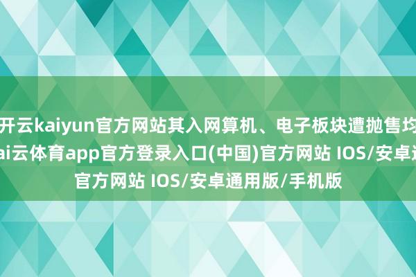 开云kaiyun官方网站其入网算机、电子板块遭抛售均超400亿元-kai云体育app官方登录入口(中国)官方网站 IOS/安卓通用版/手机版