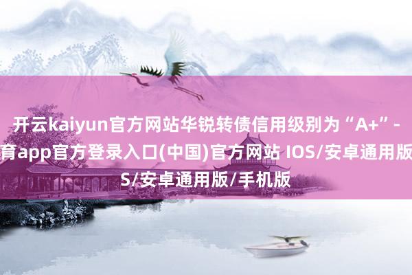 开云kaiyun官方网站华锐转债信用级别为“A+”-kai云体育app官方登录入口(中国)官方网站 IOS/安卓通用版/手机版